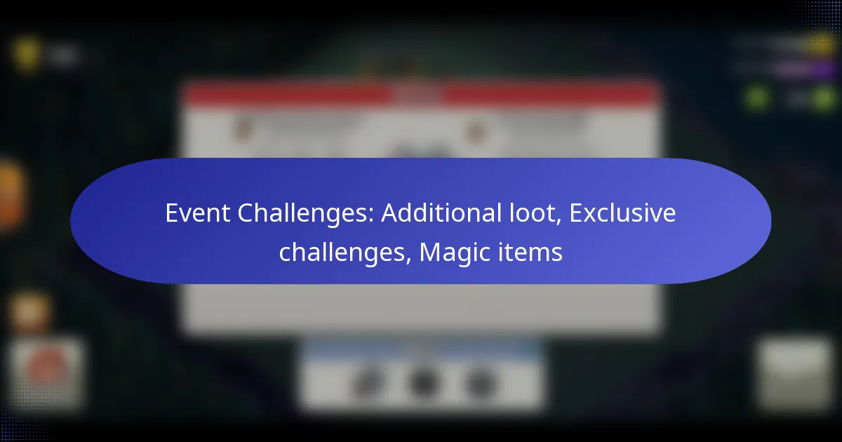Read more about the article Event Challenges: Additional loot, Exclusive challenges, Magic items