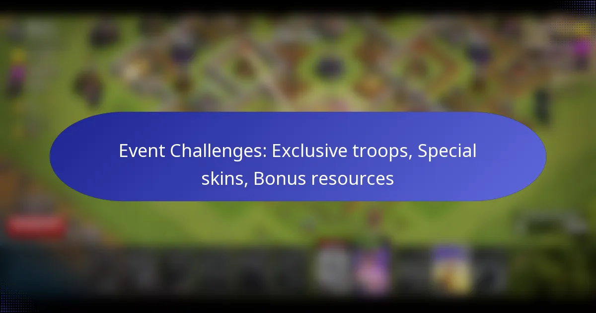 Read more about the article Event Challenges: Exclusive troops, Special skins, Bonus resources