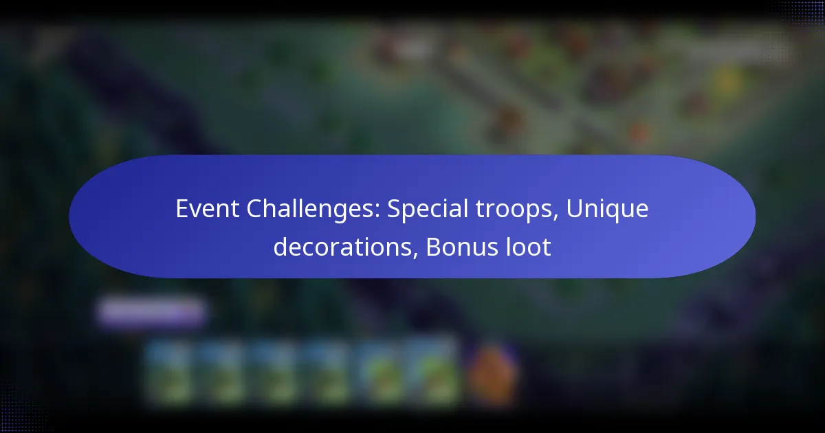 Read more about the article Event Challenges: Special troops, Unique decorations, Bonus loot