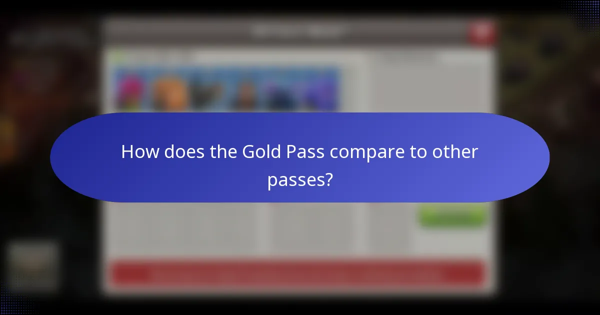 How does the Gold Pass compare to other passes?