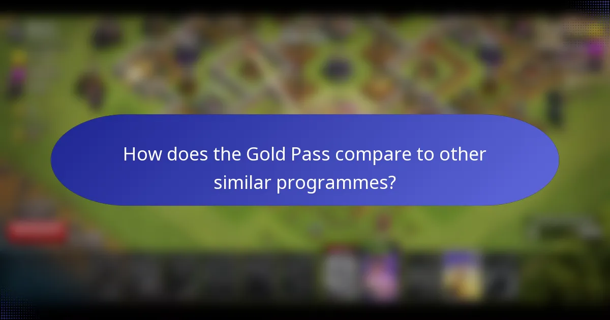 How does the Gold Pass compare to other similar programmes?