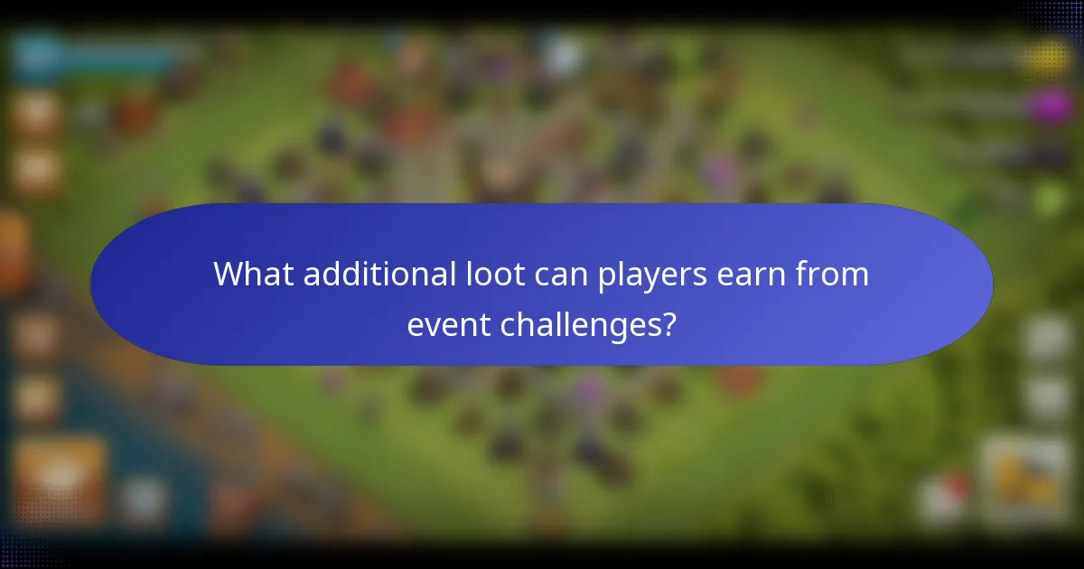What additional loot can players earn from event challenges?