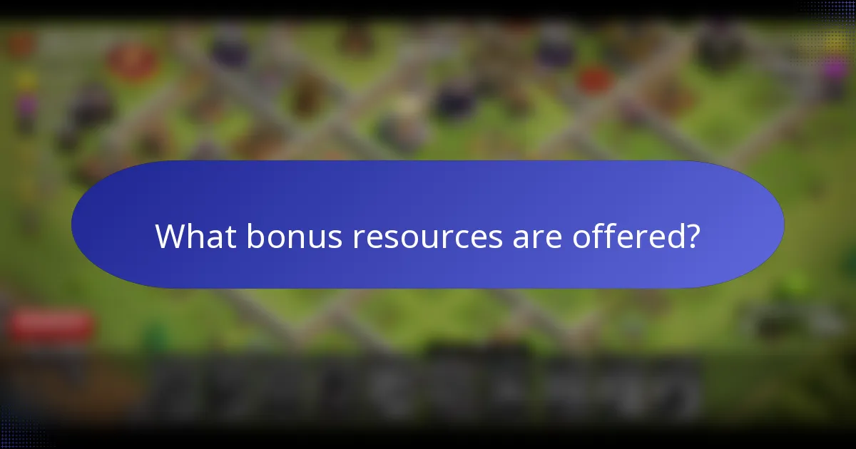 What bonus resources are offered?