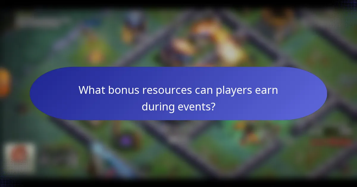 What bonus resources can players earn during events?