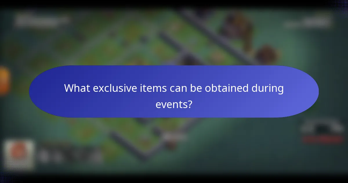 What exclusive items can be obtained during events?