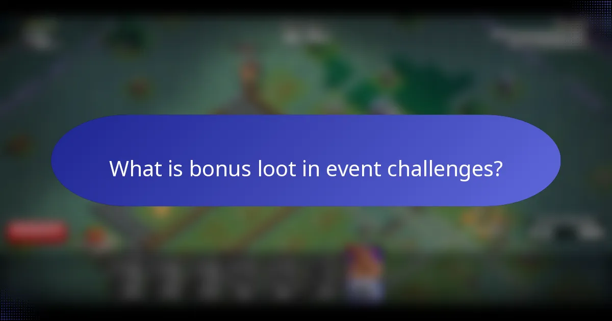 What is bonus loot in event challenges?