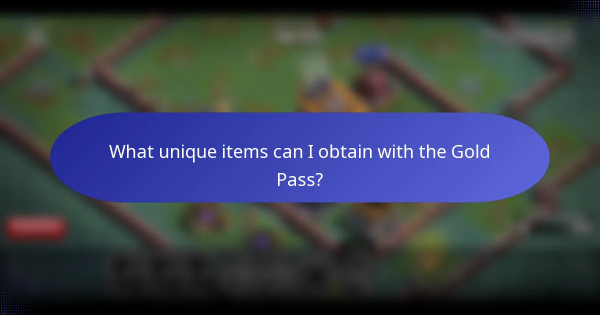 What unique items can I obtain with the Gold Pass?