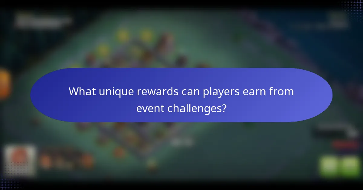 What unique rewards can players earn from event challenges?