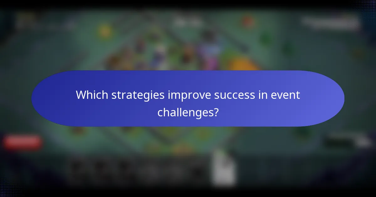 Which strategies improve success in event challenges?